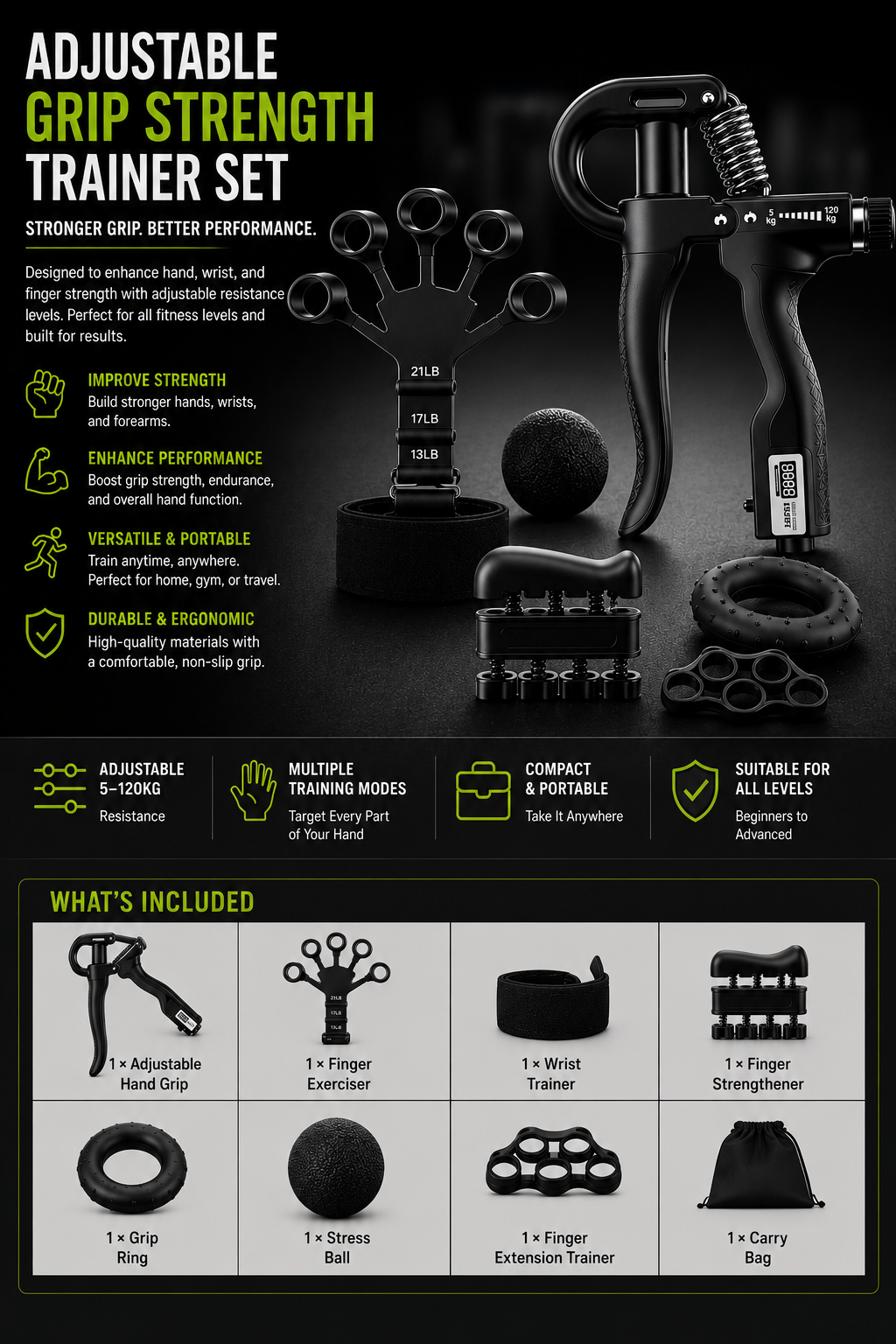 FlexiGrip Adjustable Strength Trainer